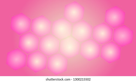 Honeycomb background,gradient seamless hexagons pattern, vector illustration - Vector