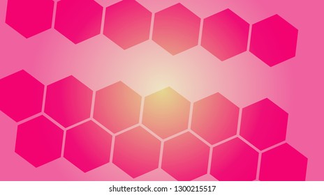 Honeycomb background,gradient seamless hexagons pattern, vector illustration - Vector