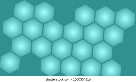 Honeycomb background,gradient seamless hexagons pattern, vector illustration - Vector