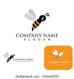 Vector del logotipo de los animales de abeja