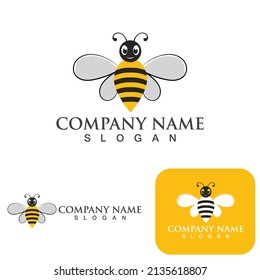 Honeycomb bee animal logo vector