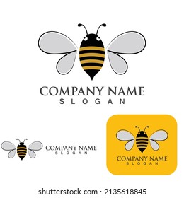 Honeycomb bee animal logo vector