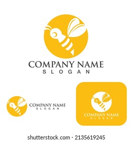 Vector del logotipo de los animales de abeja