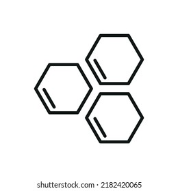 Honeycomb bee icon - editable stroke