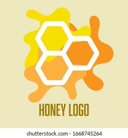 Honeycomb Bee Icon Logo Concept Design