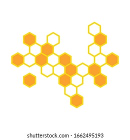 icono de abeja de miel sobre fondo blanco. - banner o papel tapiz. Signos hexágonos de textura.