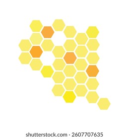 honeycomb bee icon on white background. honeycomb icon for your web site design, logo, app, UI. flat style. honey comb sign.
