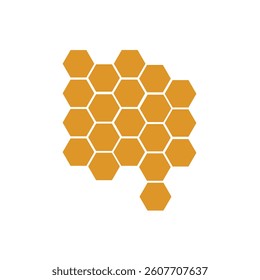 honeycomb bee icon on white background. honeycomb icon for your web site design, logo, app, UI. flat style. honey comb sign.