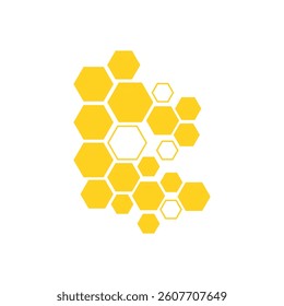 honeycomb bee icon on white background. honeycomb icon for your web site design, logo, app, UI. flat style. honey comb sign.