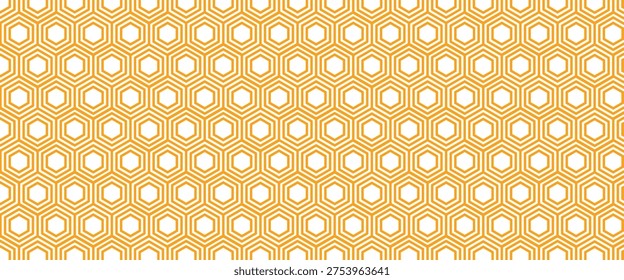 Honeycomb bee icon on white background. Abstract yellow, orange beehive raster background. Funny vector bee honey shapes sign.