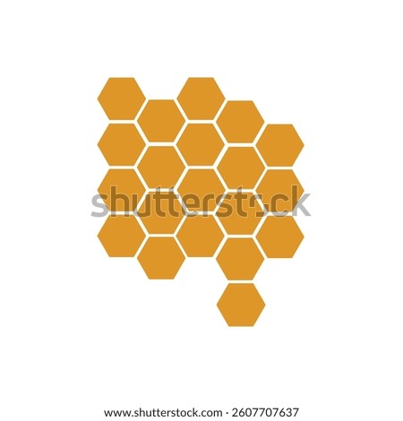 honeycomb bee icon on white background. honeycomb icon for your web site design, logo, app, UI. flat style. honey comb sign.