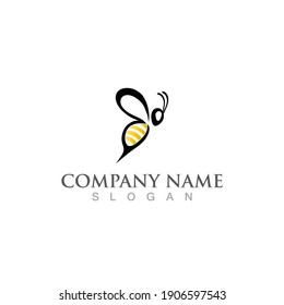 Honeycomb bee  logo and symbol vector image