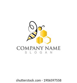 Honeycomb Bee Logo Symbol Vector Image Stock Vector (Royalty Free ...