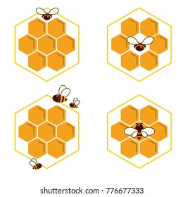 Honeycomb and bee sketch icon for web, mobile and infographics. Hand drawn honeycomb and bee icon. Honeycomb and bee vector icon. Honeycomb and bee icon isolated on white background.