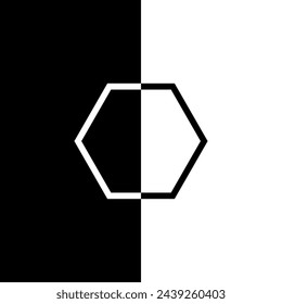 Honeycomb Beehive or Bee House Form, Hexagonal Shape in Contrast Color, Black White, for Wallpaper, Cover, Decoration Ornate, Ornament, Background, Wrapping, Fabric, Textile, Fashion, Tile, Carpet
