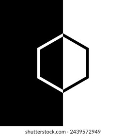 Honeycomb Beehive or Bee House Form, Hexagonal Shape in Contrast Color, Black White, for Wallpaper, Cover, Decoration Ornate, Ornament, Background, Wrapping, Fabric, Textile, Fashion, Tile, Carpet