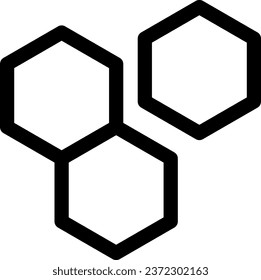 Honeycomb Beehive Hexagon Geometric Pattern Icon. Vector Image.