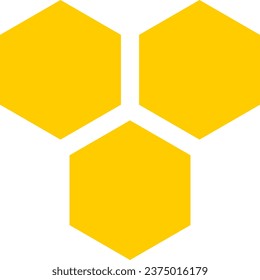Honeycomb Beehive Hexagon Geometric Pattern Icon. Vector Image.