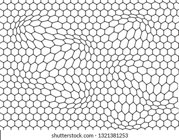 Honeycomb black background. Vector illustration.