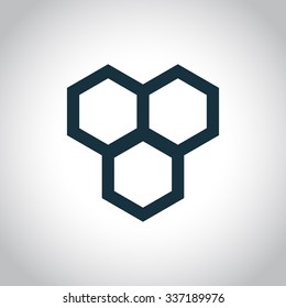 Honeycomb black  icon isolated on a white background