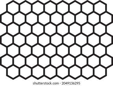 Honeycomb black and white vector illustration