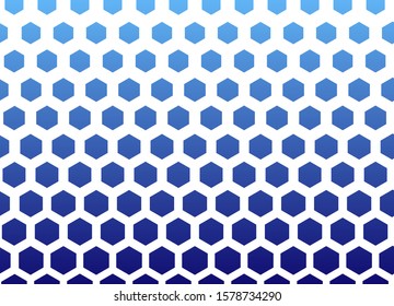 Honeycomb blue abstract background. Vector illustration