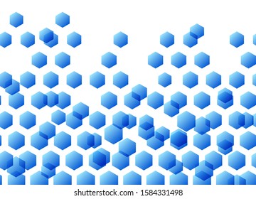 Honeycomb blue abstract background. Vector illustration for poster