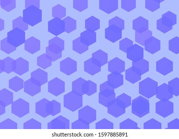 Honeycomb blue abstract background. Vector stock  illustration for poster