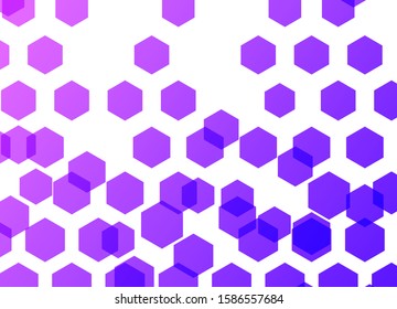 Honeycomb blue and pink abstract background. Vector illustration for poster