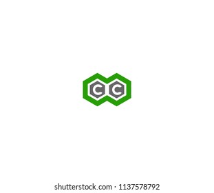 Honeycomb CC Letter Vector Design Logo