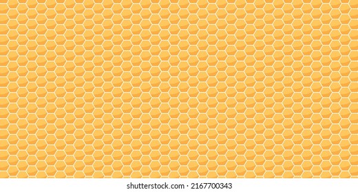 Honeycomb cells texture. Vector honey concept wallpaper.