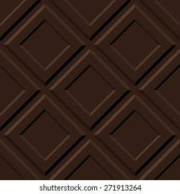 Honeycomb chocolate pattern of dark rhombuses