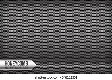 Honeycomb chrome and grey abstract background vector illustration
