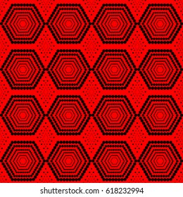 Honeycomb circle seamless pattern. Fashion graphic background design. Modern stylish abstract texture. Design colorful template for prints, textiles, wrapping, wallpaper, . Vector illustration