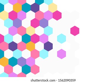 Honeycomb colorful background. Vector illustration