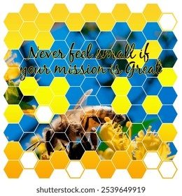 honeycomb design of bees searching for pollen