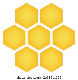 Conception en nid d'abeilles avec des hexagones jaunes formant un motif géométrique pour des projets créatifs