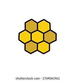 icono del doodle de honeycomb, ilustración vectorial