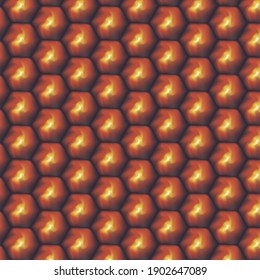 Honeycomb with fire. For web and poster