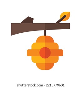 honeycomb flat icon in autumn on isolated background suitable for design elements
