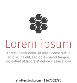 Honeycomb flat icon. Vector sign.