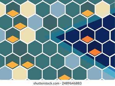 Honeycomb Futuristic Concept background. Editable Clip Art.