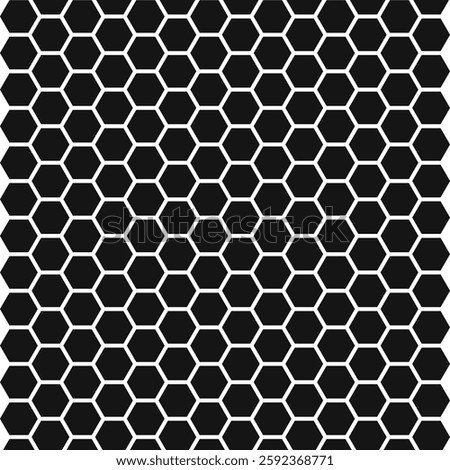 Honeycomb Geometric Pattern Silhouette, Seamless Beecomb Pattern, Geometric Hexagon Pattern Illustration