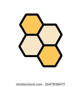 Honeycomb geometric pattern sweet and sticky. Icon symbol illustration