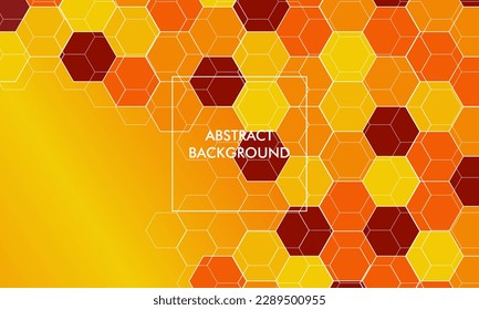 fondo abstracto de degradado de honeycomb con color naranja