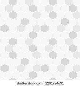 Honeycomb gray and white. Seamless pattern.