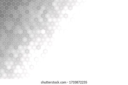 Honeycomb grey abstract background. Vector stock illustration for poster