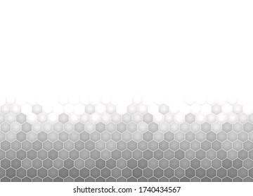Honeycomb grey abstract background. Vector stock illustration for poster