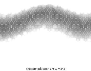 Fondo abstracto gris de abeja. Ilustración de material vectorial para afiches