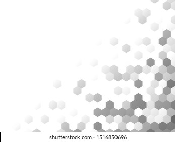 Honeycomb grey background. Vector illustration